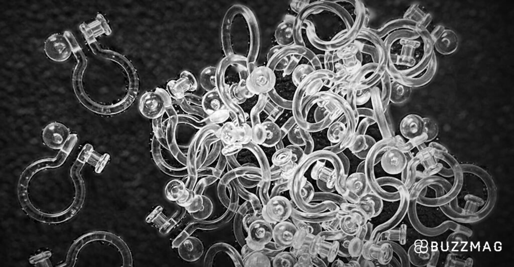 Unsichtbarer Clip an Ohrringen