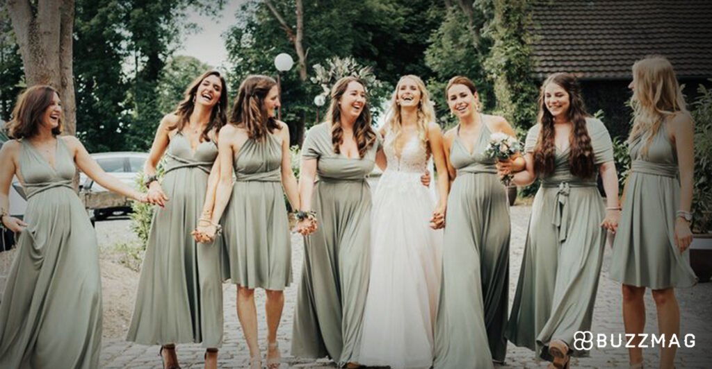 mintgrüne Brautjungfernkleider