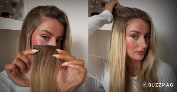 Unsichtbare Clip-In-Haarverlängerungen