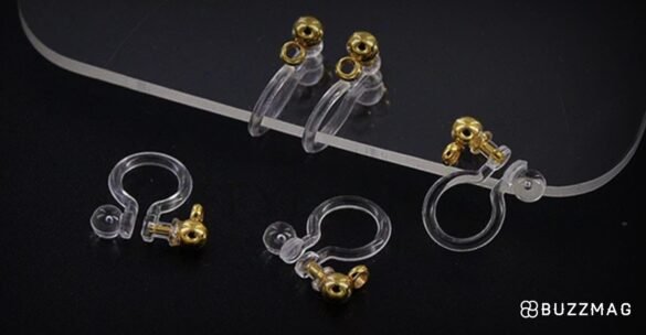 Unsichtbarer Clip an Ohrringen