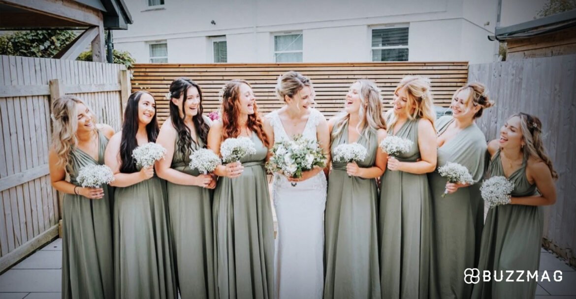 mintgrüne Brautjungfernkleider